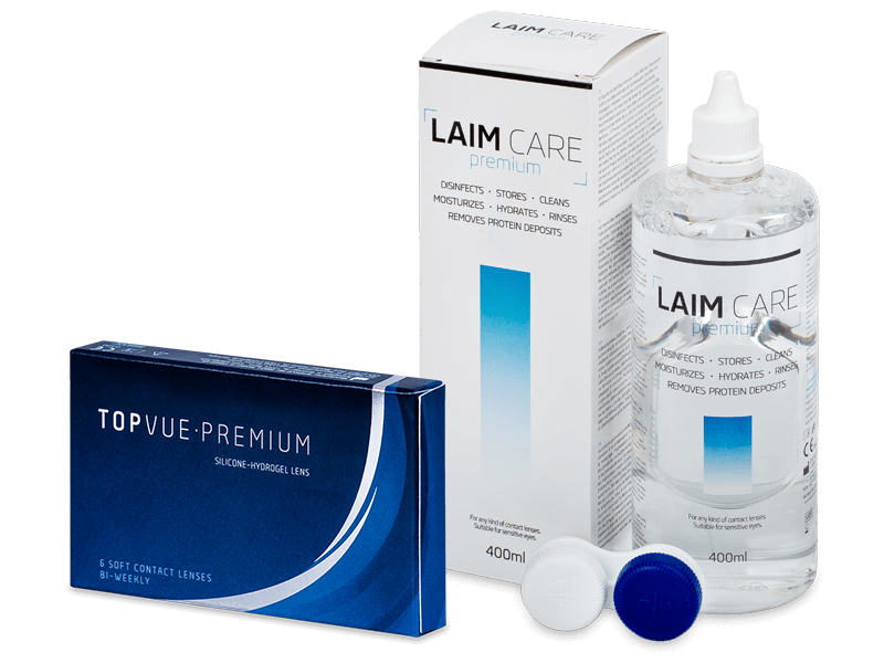 TopVue Premium (6 db lencse) + Laim-Care ápolószer 400 ml - Kedvezményes csomag