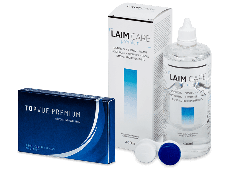TopVue Premium (6 db lencse) + Laim Care kontaktlencse folyadék 400 ml - Kedvezményes csomag
