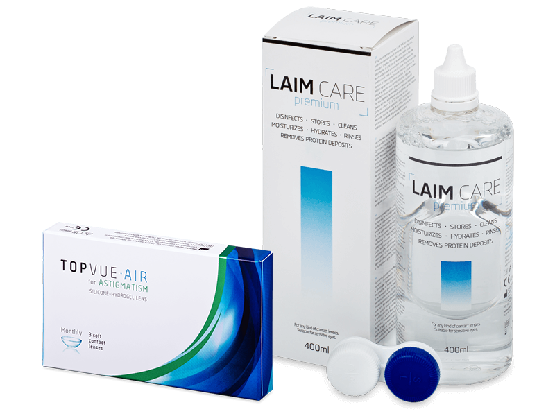 TopVue Air for Astigmatism (3 db lencse) + 400 ml Laim-Care ápolószer - Kedvezményes csomag