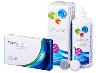 TopVue Air for Astigmatism (3 db lencse) + 360 ml Gelone ápolószer