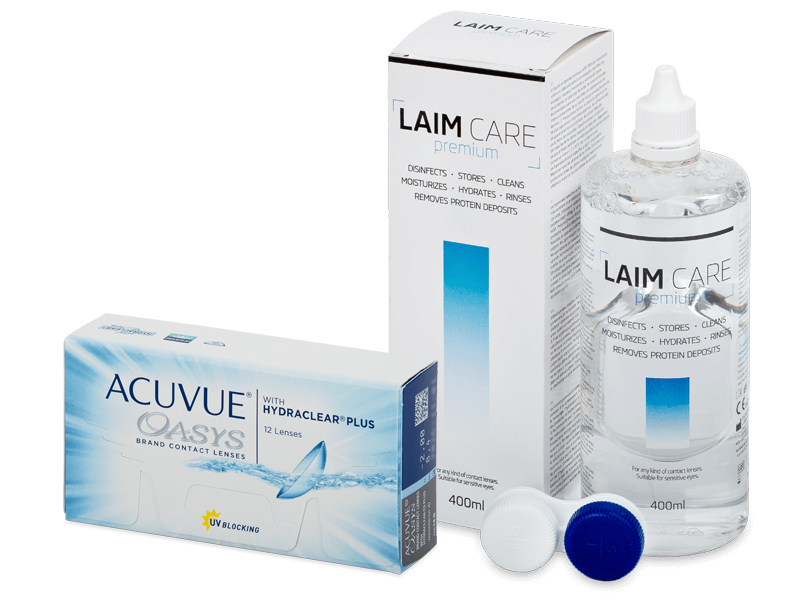 Acuvue Oasys (12 db lencse) + 400 ml Laim-Care ápolószer - Kedvezményes csomag