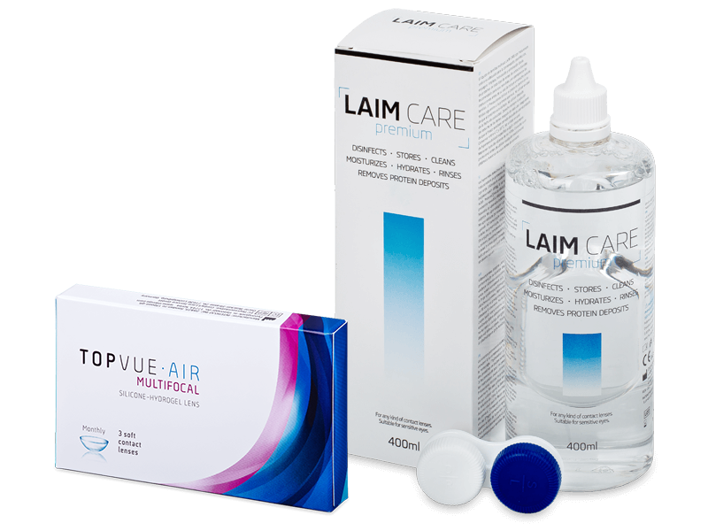TopVue Air Multifocal (3 db lencse) + 400 ml Laim-Care ápolószer - Kedvezményes csomag