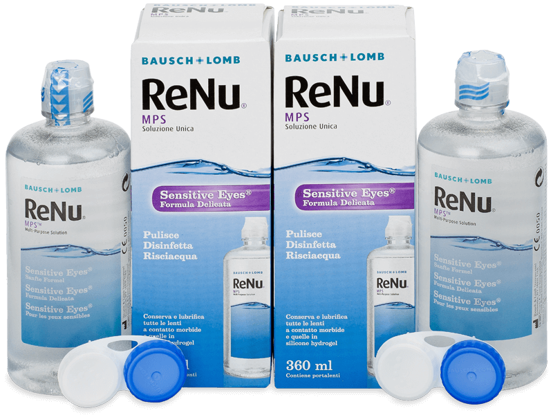 ReNu MPS Sensitive Eyes ápolószer 2 x 360 ml - Gazdaságos duo kiszerelés - ápolószer