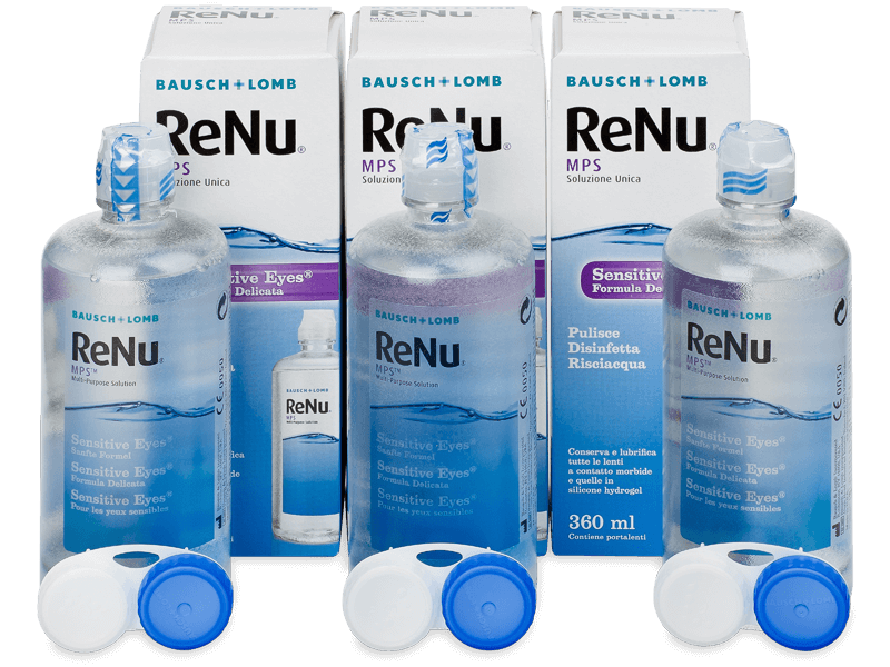 ReNu MPS Sensitive Eyes ápolószer 3 x 360 ml  - Gazdaságos hármas kiszerelés - ápolószer