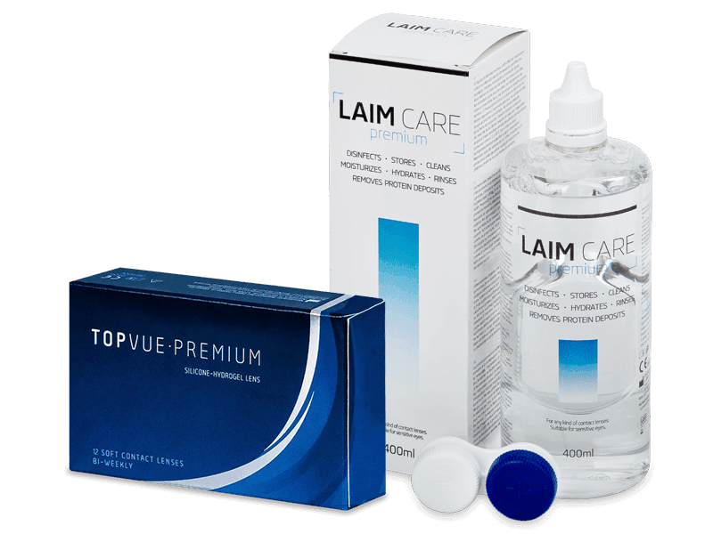 TopVue Premium (12 db lencse) + Laim Care kontaktlencse folyadék 400 ml - Kedvezményes csomag
