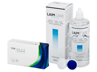 TopVue Air for Astigmatism (6 db lencse) + 400 ml Laim-Care ápolószer