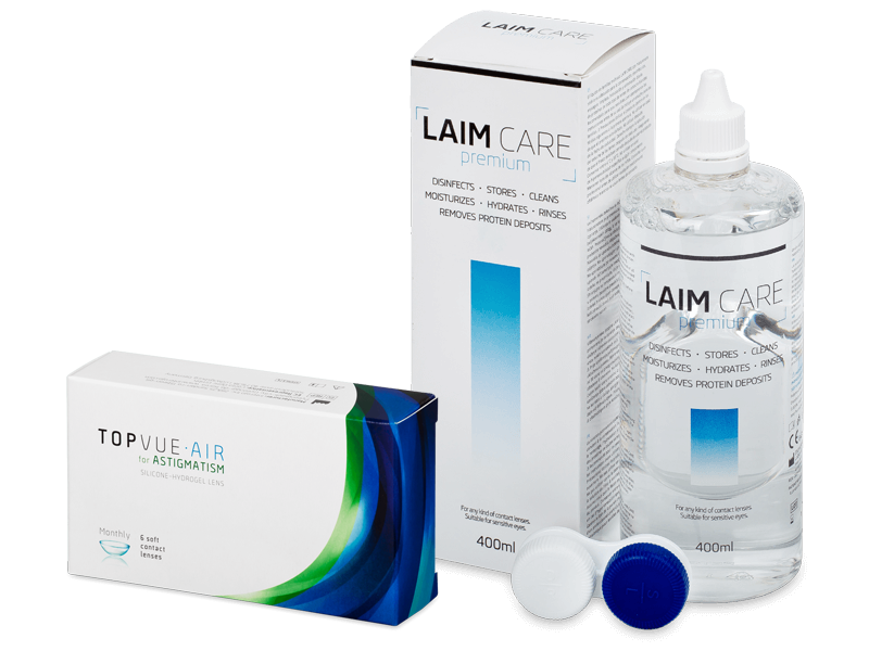 TopVue Air for Astigmatism (6 db lencse) + 400 ml Laim-Care ápolószer - Kedvezményes csomag