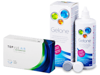 TopVue Air for Astigmatism (6 db lencse) + 360 ml Gelone ápolószer