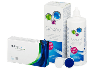 TopVue Air for Astigmatism (6 db lencse) + Gelone kontaktlencse folyadék 360 ml - Kedvezményes csomag