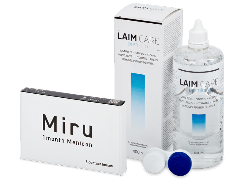 Miru 1month Menicon (6 db lencse) + Laim-Care kontaktlencse folyadék 400 ml - Kedvezményes csomag
