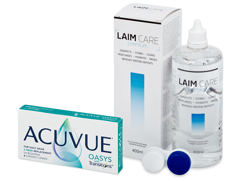 Acuvue Oasys with Transitions (6 db lencse) + Laim-Care 400 ml-es ápolószer - Kedvezményes csomag