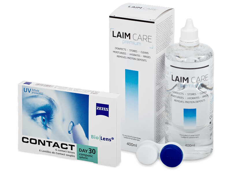 Carl Zeiss Contact Day 30 Compatic (6 db lencse) + 400 ml Laim-Care ápolószer - Kedvezményes csomag