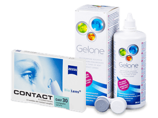 Carl Zeiss Contact Day 30 Compatic (6 db lencse) + Gelone kontaktlencse folyadék 360 ml - Korábbi csomagolás