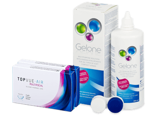 TopVue Air Multifocal (6 db lencse) + Gelone kontaktlencse folyadék 360 ml