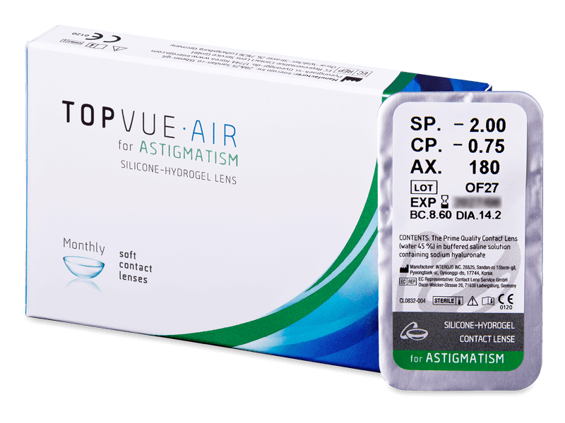 TopVue Air for Astigmatism (1 db lencse) - Tórikus kontaktlencsék