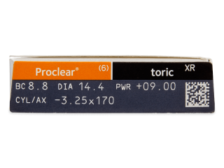 Proclear Toric XR (6 db lencse) - Paraméterek előnézete