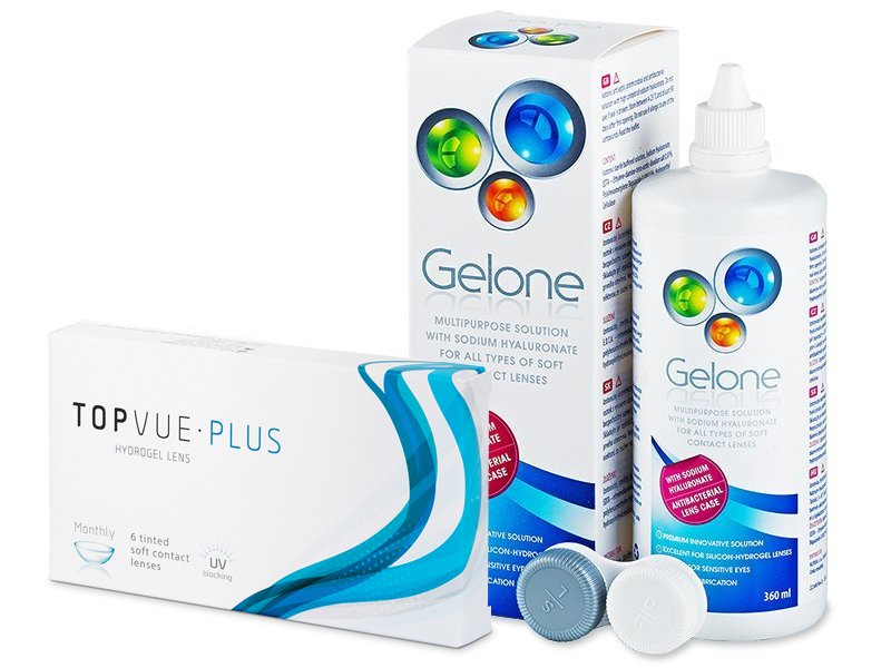 TopVue Monthly Plus (6 db lencse) + Gelone ápolószer 360 ml - Kedvezményes csomag