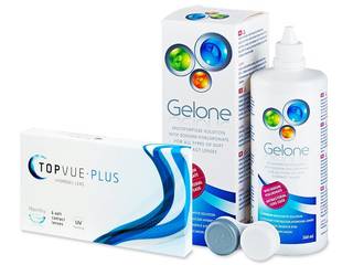 TopVue Monthly Plus (6 db lencse) + Gelone ápolószer 360 ml - Korábbi csomagolás