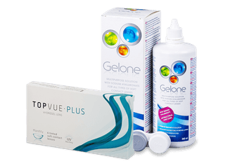 TopVue Monthly Plus (6 db lencse) + Gelone ápolószer 360 ml