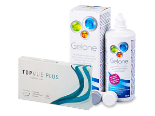 TopVue Monthly Plus (6 db lencse) + Gelone ápolószer 360 ml - Kedvezményes csomag