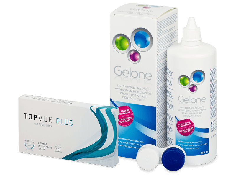 TopVue Monthly Plus (6 db lencse) + Gelone kontaktlencse folyadék 360 ml - Kedvezményes csomag