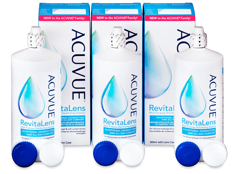 Acuvue RevitaLens kontaktlencse folyadék 3x 360 ml - Gazdaságos hármas kiszerelés - ápolószer