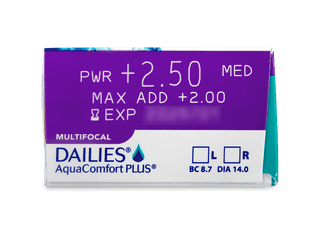 Dailies AquaComfort Plus Multifocal (90 db lencse) - Paraméterek előnézete