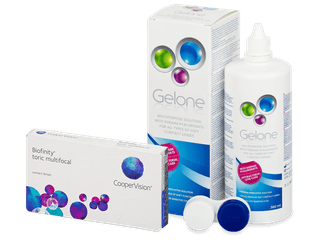 Biofinity Toric Multifocal (3 db lencse) + Gelone kontaktlencse folyadék 360 ml