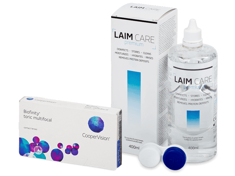 Biofinity Toric Multifocal (6 db lencse) + Laim Care kontaktlencse folyadék 400 ml - Kedvezményes csomag