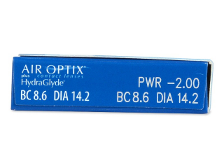 Air Optix plus HydraGlyde (3 db lencse) - Paraméterek előnézete