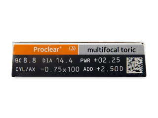 Proclear Multifocal Toric (3 db lencse) - Paraméterek előnézete