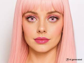 CRAZY LENS - Barbie Pink - dioptriával napi lencsék (2 db lencse) - Fotó illusztráció