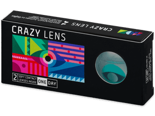 CRAZY LENS - Cat Eye Aqua - dioptria nélkül napi lencsék (2 db lencse)