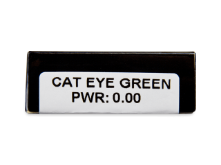 CRAZY LENS - Cat Eye Green - dioptria nélkül napi lencsék (2 db lencse) - Paraméterek előnézete