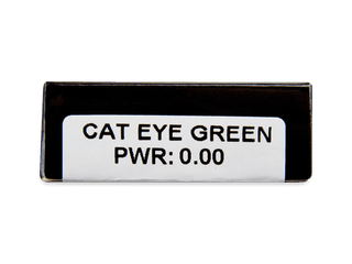 CRAZY LENS - Cat Eye Green - dioptria nélkül napi lencsék (2 db lencse) - Paraméterek előnézete