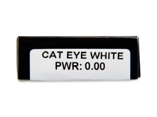 CRAZY LENS - Cat Eye White - dioptria nélkül napi lencsék (2 db lencse) - Paraméterek előnézete