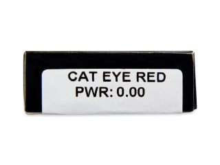 CRAZY LENS - Cat Eye Red - dioptria nélkül napi lencsék (2 db lencse) - Paraméterek előnézete
