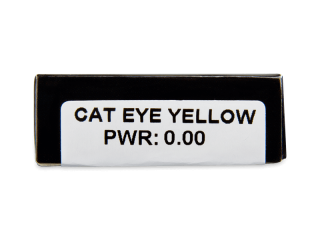 CRAZY LENS - Cat Eye Yellow - dioptria nélkül napi lencsék (2 db lencse) - Paraméterek előnézete