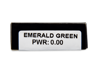 CRAZY LENS - Emerald Green - dioptria nélkül napi lencsék (2 db lencse) - Paraméterek előnézete