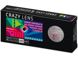 CRAZY LENS - Graffiti - dioptriával napi lencsék (2 db lencse) - Coloured contact lenses