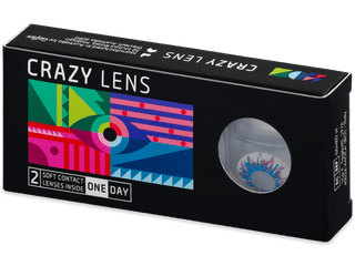 CRAZY LENS - Harlequin - dioptria nélkül napi lencsék (2 db lencse)