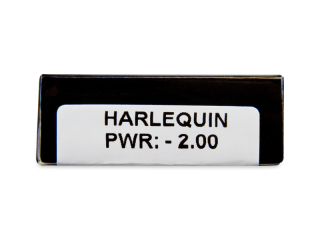 CRAZY LENS - Harlequin - dioptriával napi lencsék (2 db lencse) - Paraméterek előnézete
