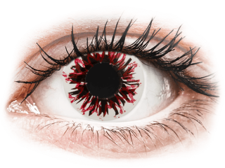 CRAZY LENS - Harlequin Black - dioptria nélkül napi lencsék (2 db lencse) - Coloured contact lenses