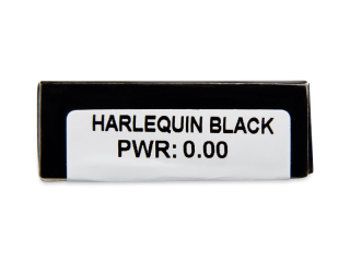 CRAZY LENS - Harlequin Black - dioptria nélkül napi lencsék (2 db lencse) - Paraméterek előnézete