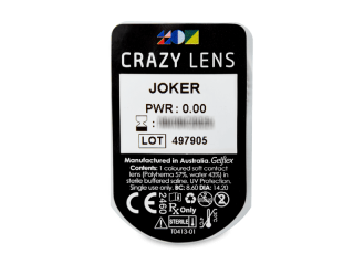 CRAZY LENS - Joker - dioptria nélkül napi lencsék (2 db lencse) - Buborékcsomagolás előnézete