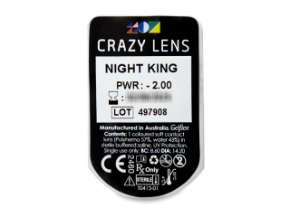CRAZY LENS - Night King - dioptriával napi lencsék (2 db lencse) - Buborékcsomagolás előnézete