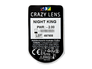 CRAZY LENS - Night King - dioptriával napi lencsék (2 db lencse) - Buborékcsomagolás előnézete