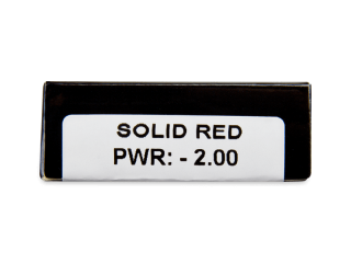 CRAZY LENS - Solid Red - dioptriával napi lencsék (2 db lencse) - Paraméterek előnézete
