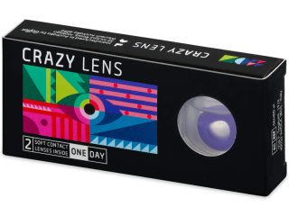CRAZY LENS - Solid Violet - dioptriával napi lencsék (2 db lencse) - Coloured contact lenses