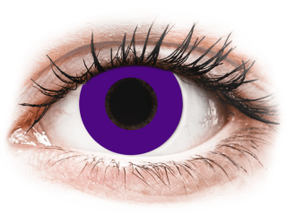 CRAZY LENS - Solid Violet - dioptriával napi lencsék (2 db lencse) - Coloured contact lenses